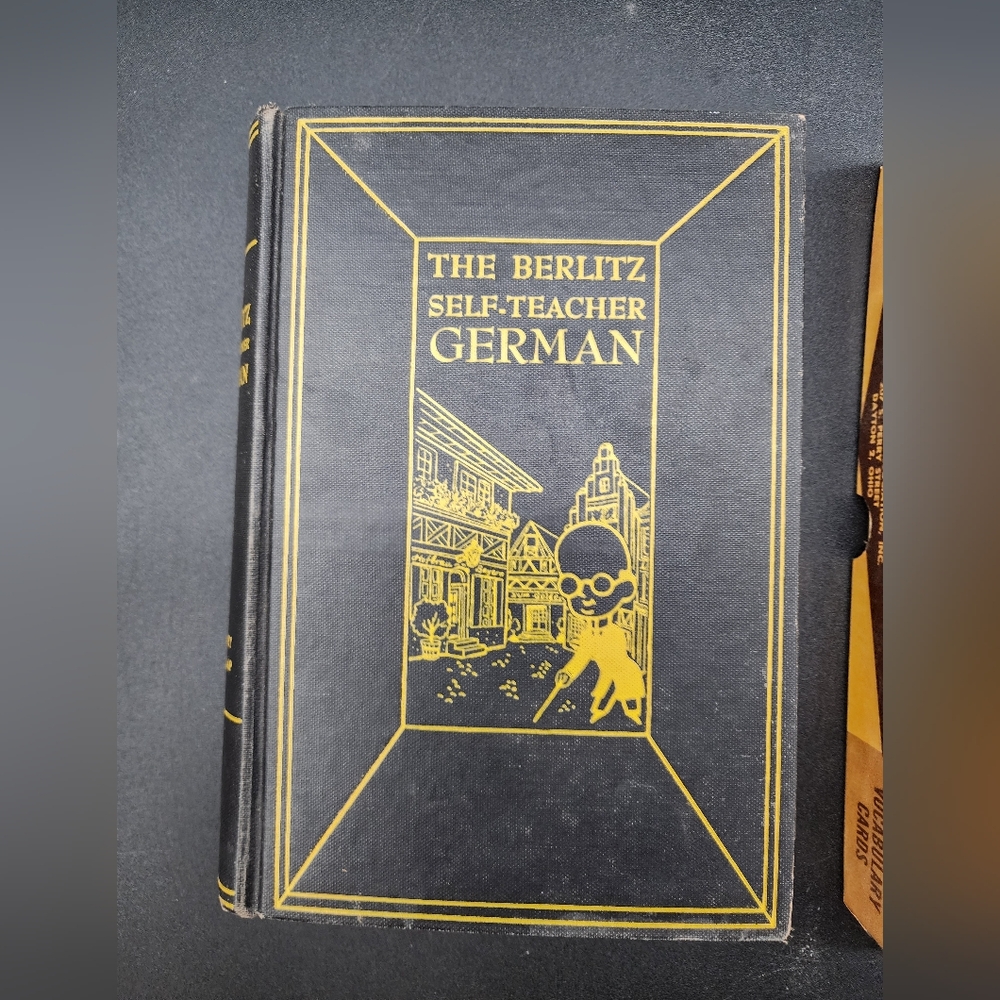 1950s German Language Self-Teacher Book and Vocabulary Cards - Picture 2 of 10